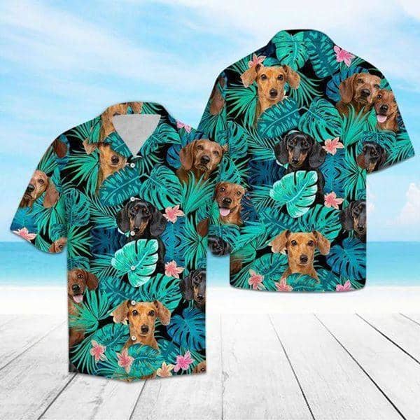 Dachshund Hawaiian Button Shirt Ha110694