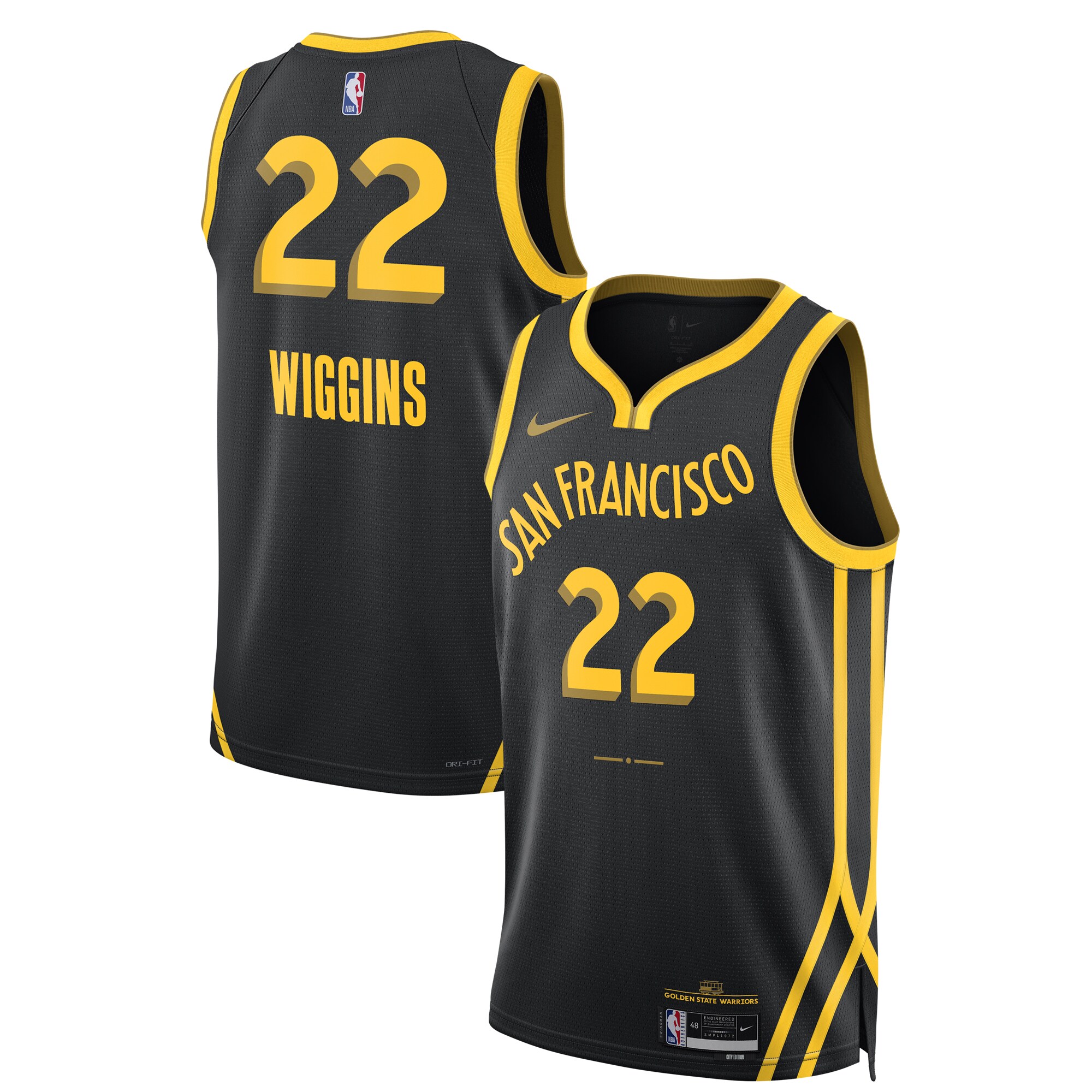 Andrew Wiggins Golden State Warriors Unisex 2023/24 Swingman Jersey – Black – City Edition