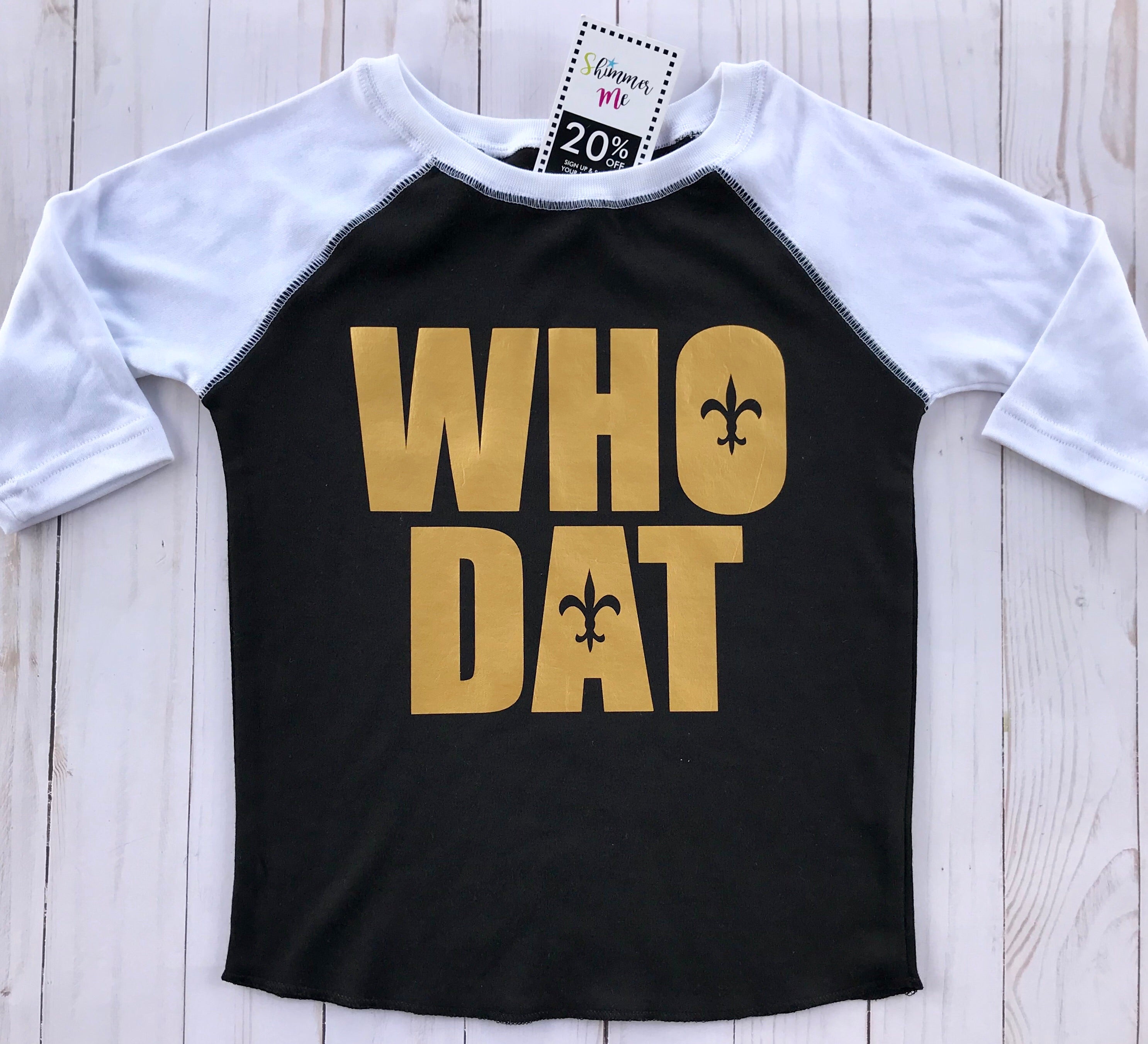 New Orleans Saints Who Dat Raglan Tee