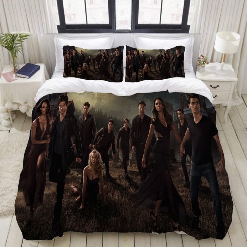 The Vampire Diaries 3 Duvet Cover Pillowcase Home Decor 3D Bedding Set 8