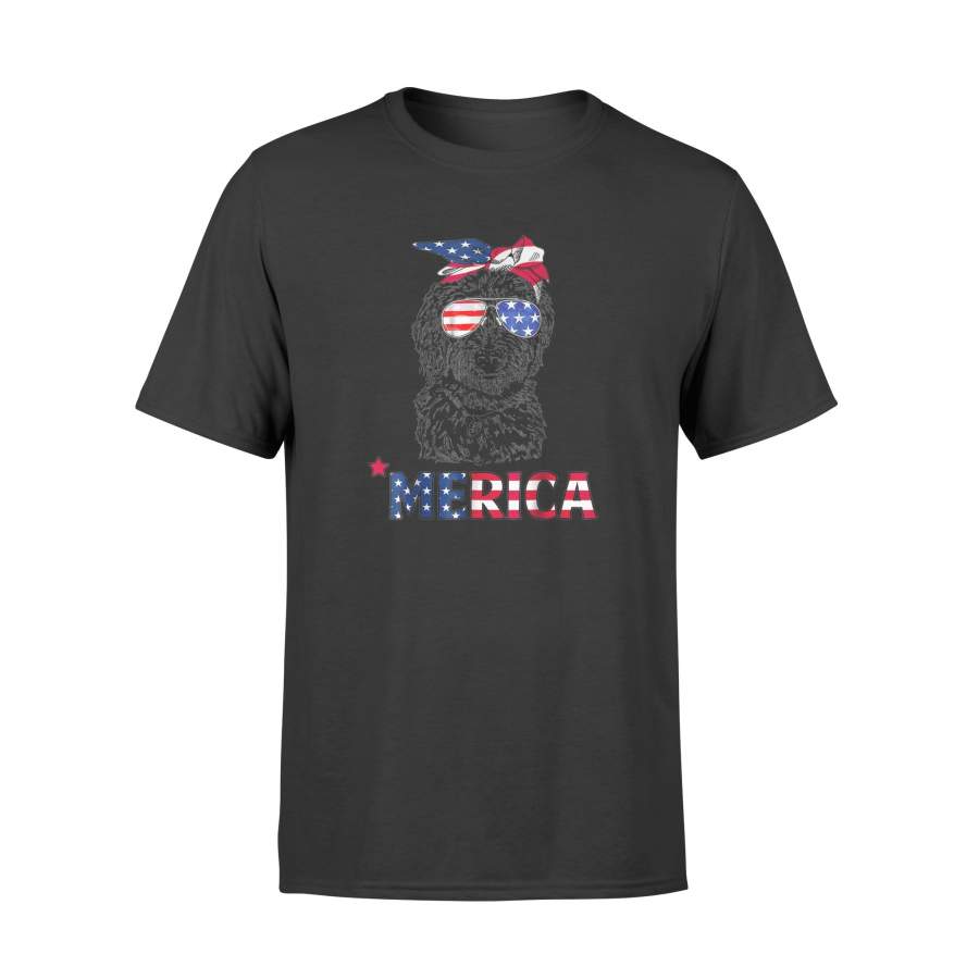 Goldendoodle Mom USA American Flag for 4th of July Tshirt – Standard T-shirt