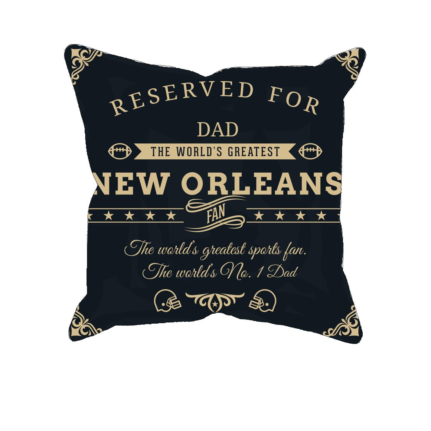 New Orleans Football Fan Personalized Pillow Cover