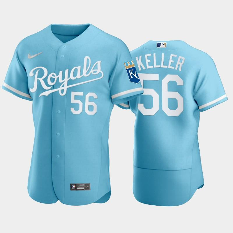 Brad Keller 56 Kansas City Royals 2022-23 Powder Blue Men’s Jersey