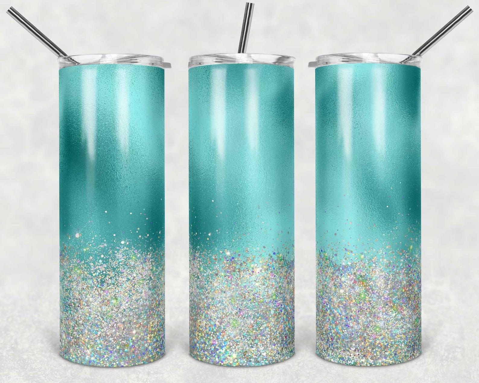 Tiffany Glitter 20Oz Skinny Tumbler