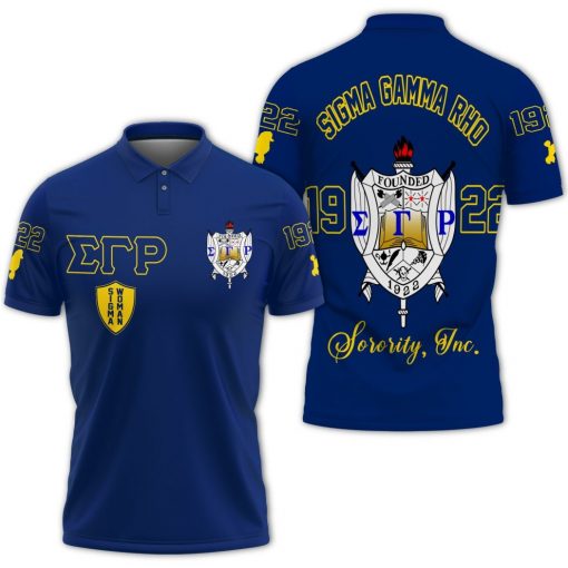 Sigma Gamma Rho 1922 Sigma Woman Blue Polo Shirt