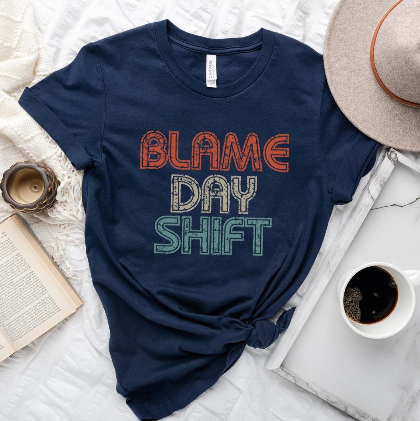 Funny Night shift T-shirt | Graveyard Shift Shirt | Funny night shift Er ICU Ed nurse Gift | Grave Yard Worker | Blame Day Shift Tshirt