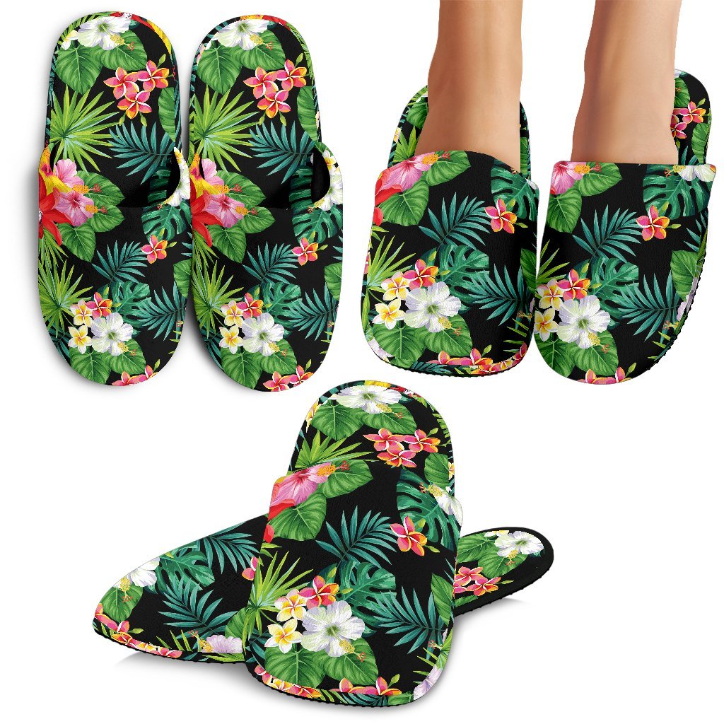 Hibiscus Hawaii Flower Tropical House Slippers Ha47756