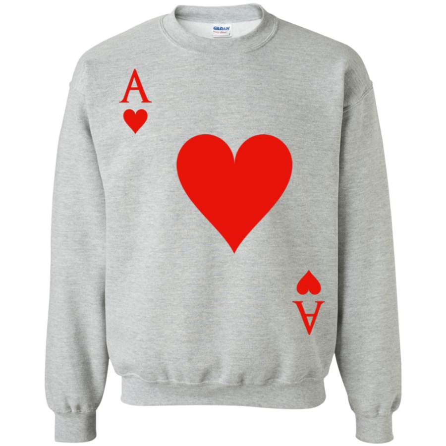 AGR Ace Of Hearts Crewneck Pullover Sweatshirt