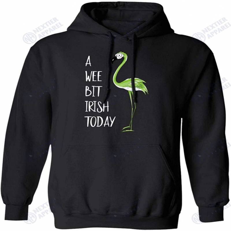 A Wee Bit Irish St Pattys Day Flamingo Hoodie