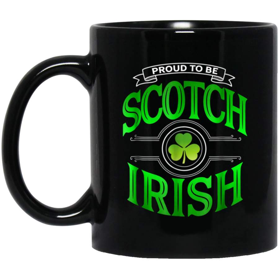 Funny Scotch Irish Lucky Shamrock Vintage Graphic Mug