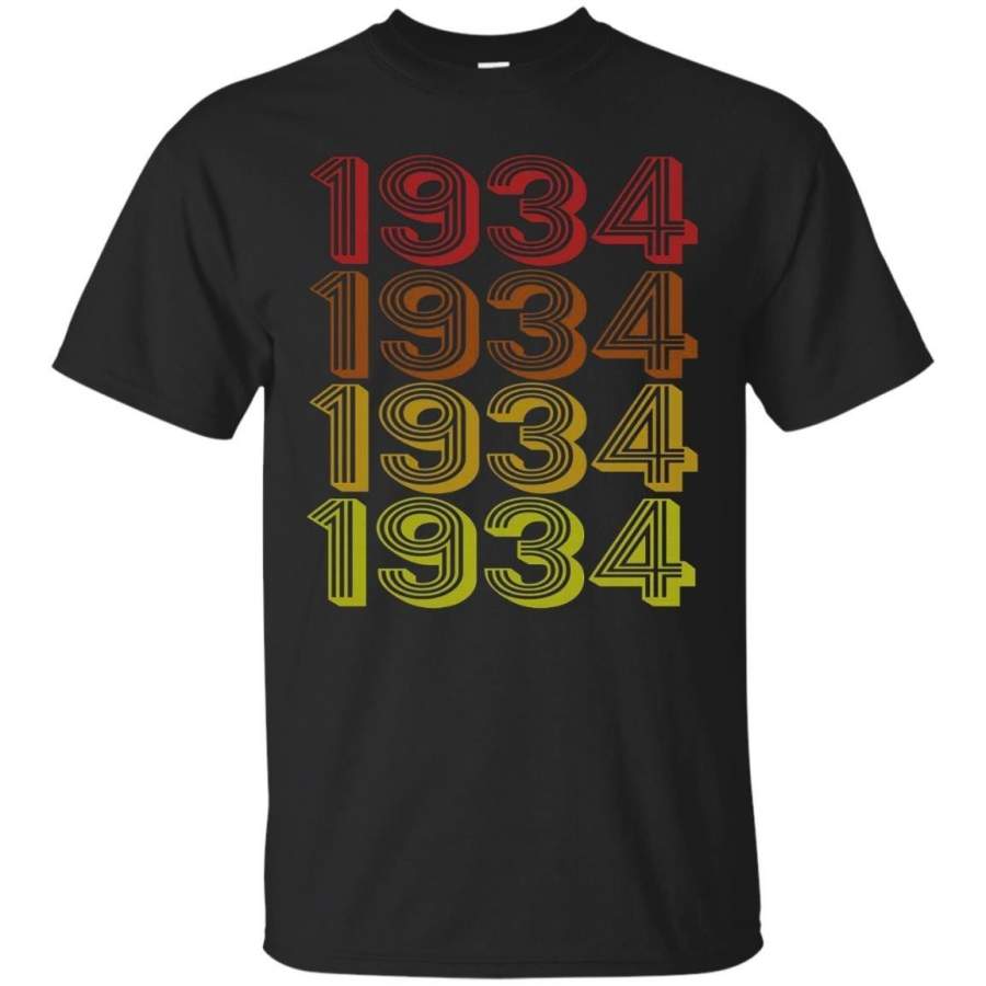 AGR Retro 1934 T-Shirt Vintage 83 yrs old Bday 83rd Birthday t shirt