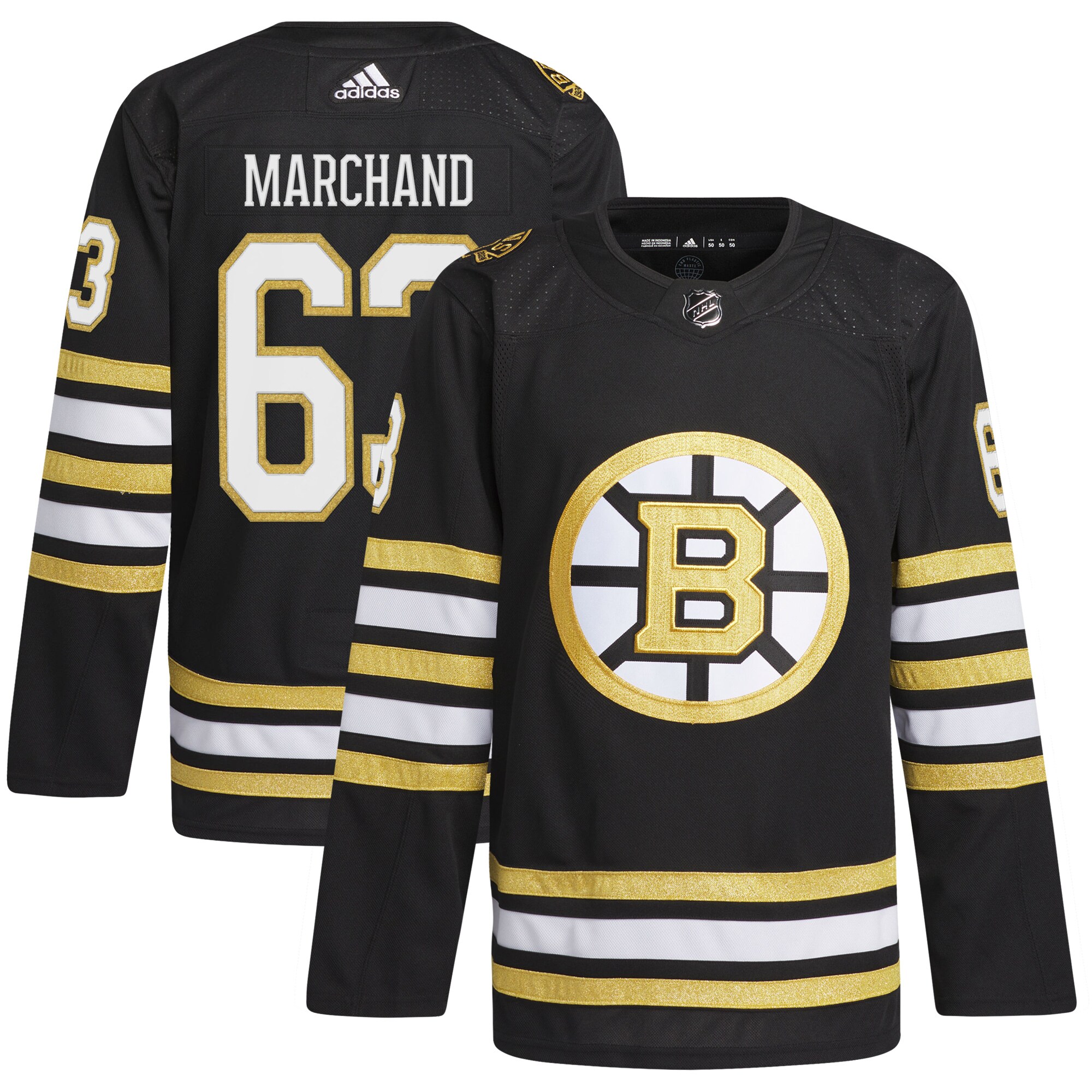 Men's Boston Bruins Brad Marchand adidas Black Primegreen Authentic Pro Player Jersey