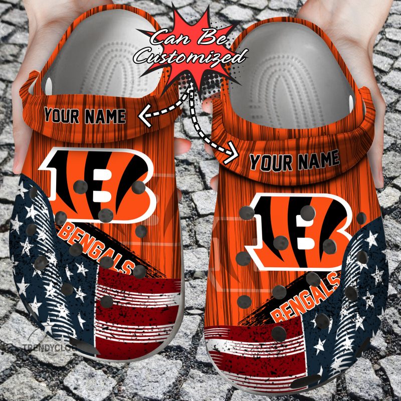 Custom US Flag CBengals New clog Shoes