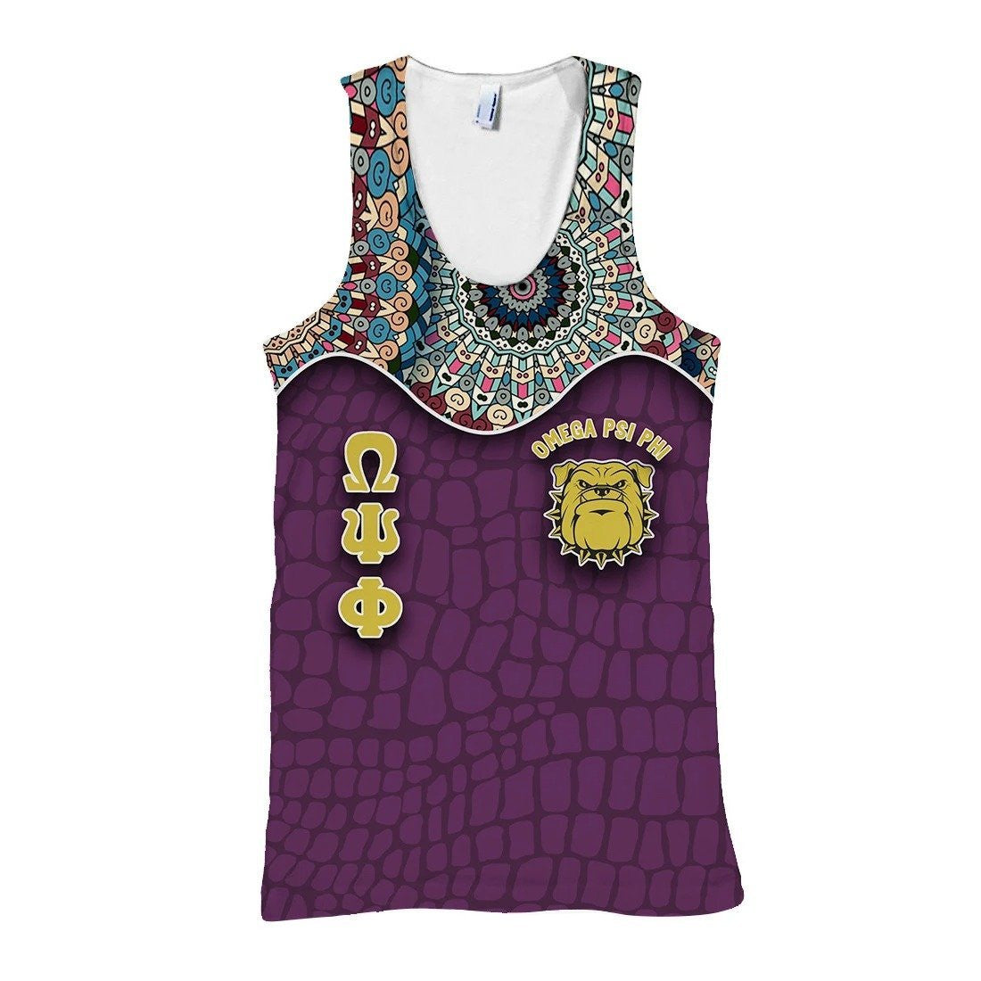 Fraternity Tank Top – Omega Psi Phi Mandala Tank Top