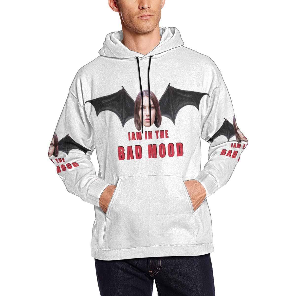 Custom Face Bad Mood Men’S All Over Print Hoodie