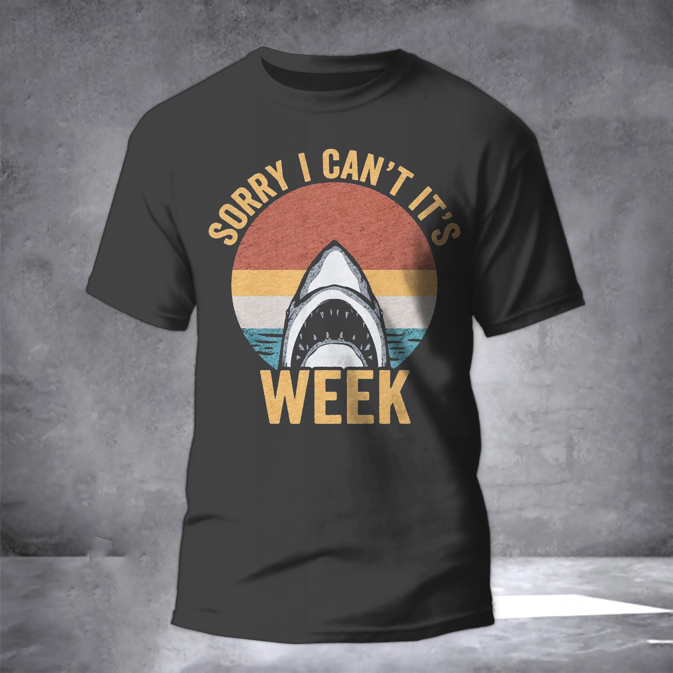 Shark Week Shirt Vintage Sorry I Can’T It Week Funny T-Shirt Mens Womens