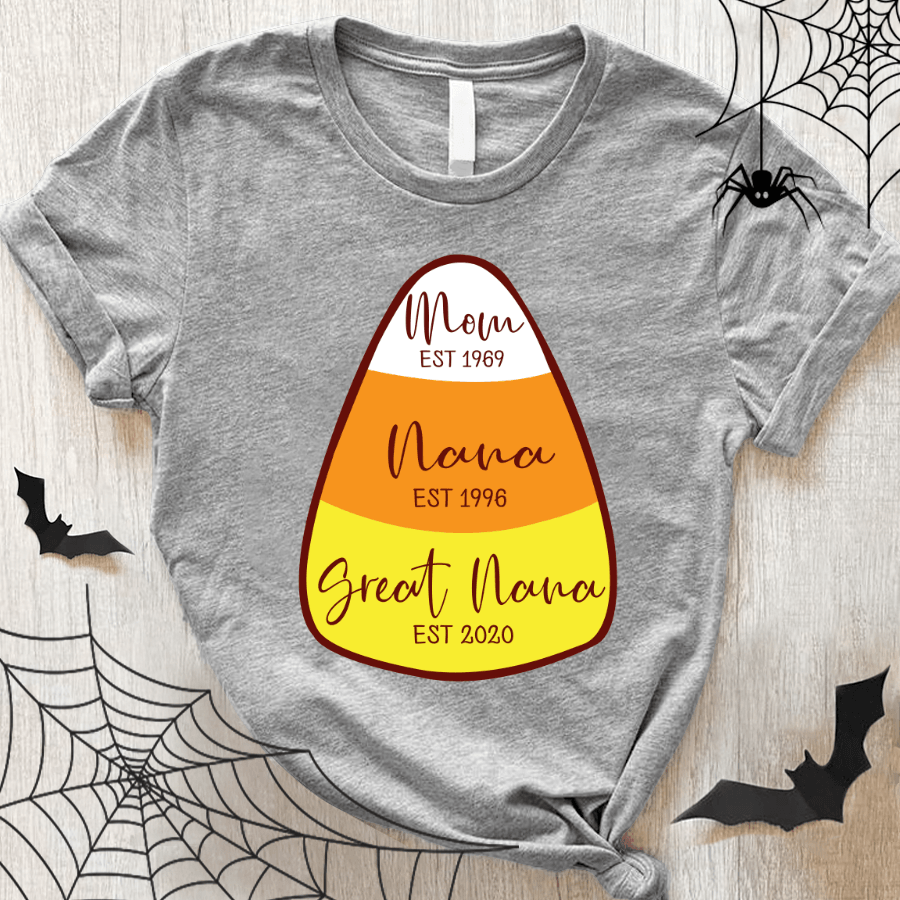 Mom Nana Great Nana Est Candy Halloween Shirt