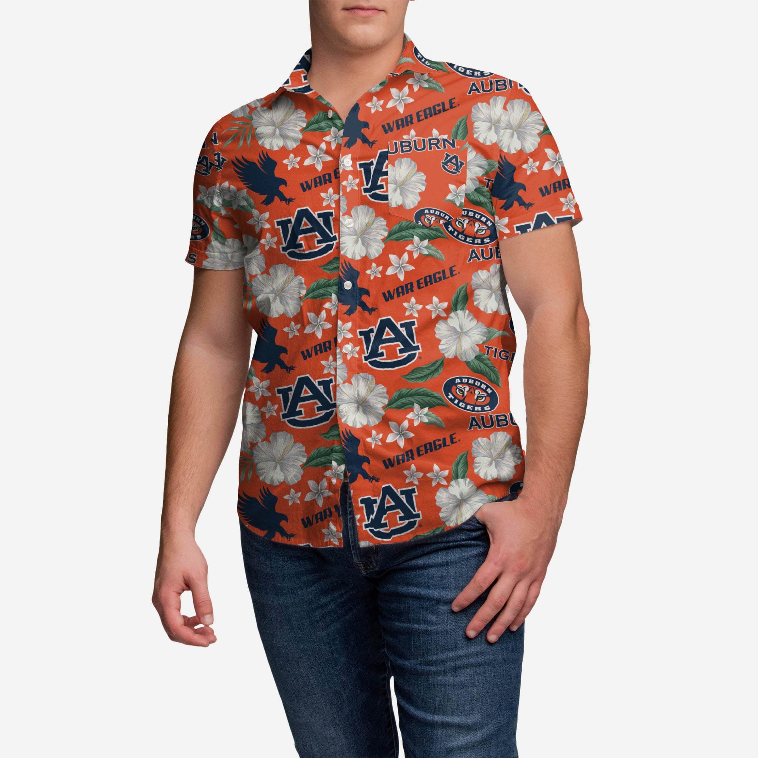 Auburn Tigers City Style Button Up Shirt