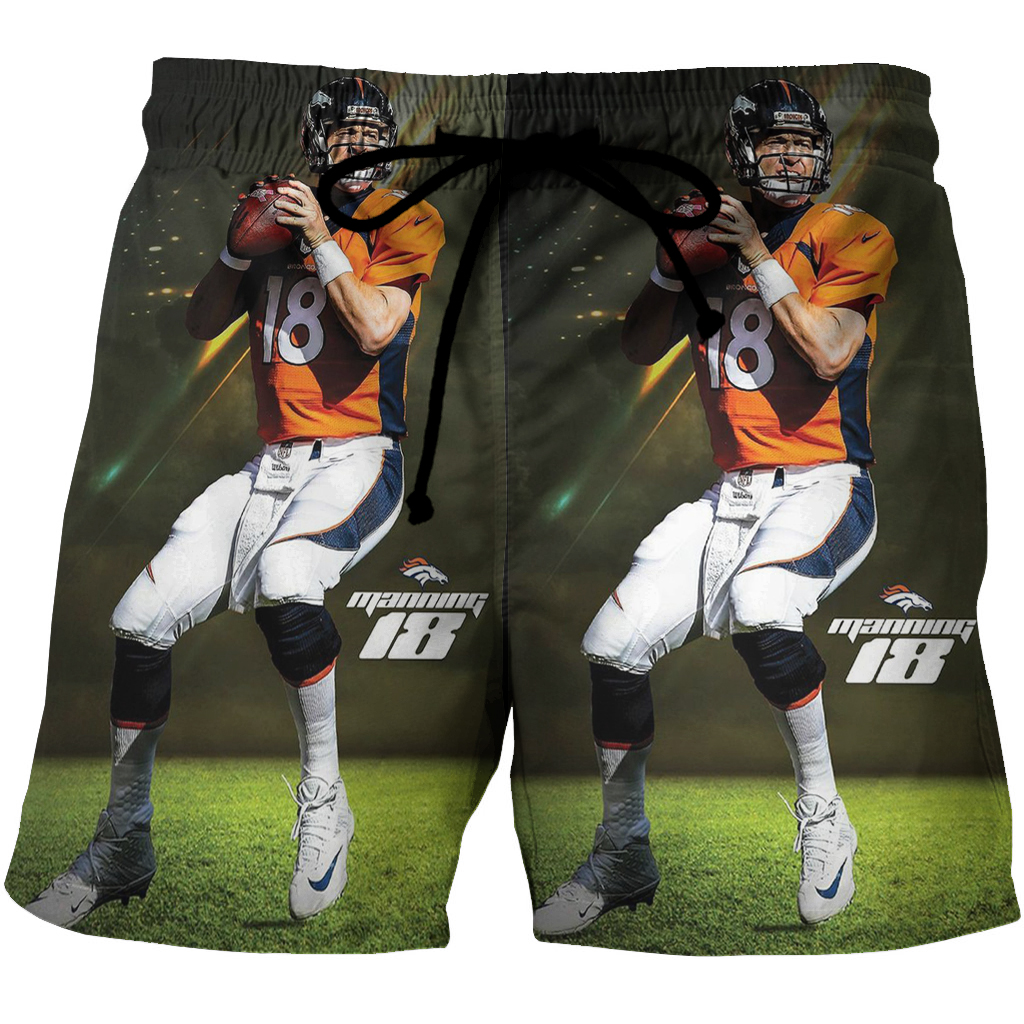 Denver Broncos Peyton Manning1 3D All Over Print Summer Beach Hawaiian Short