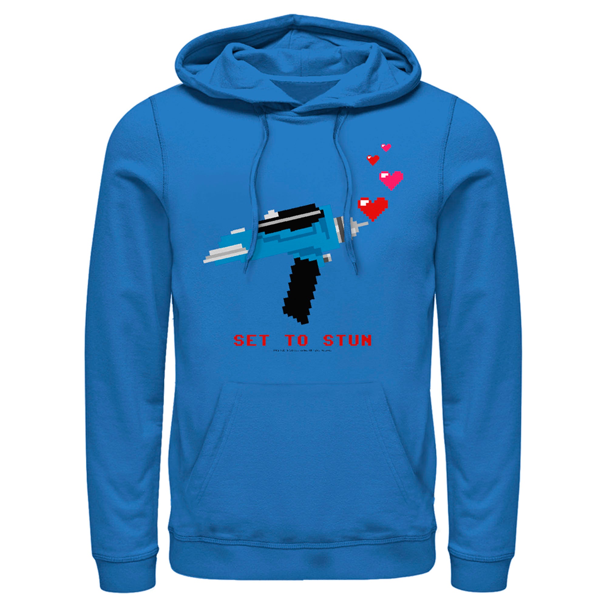 Men’S Star Trek Valentine’S Pixel Set Phasers To Stun Pull Over Hoodie