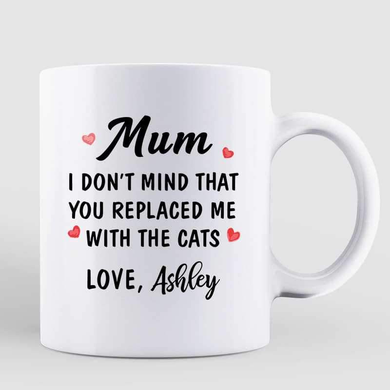 Don‘t Mind Replaced By The Cat Cartoon Personalized Coffee Mug