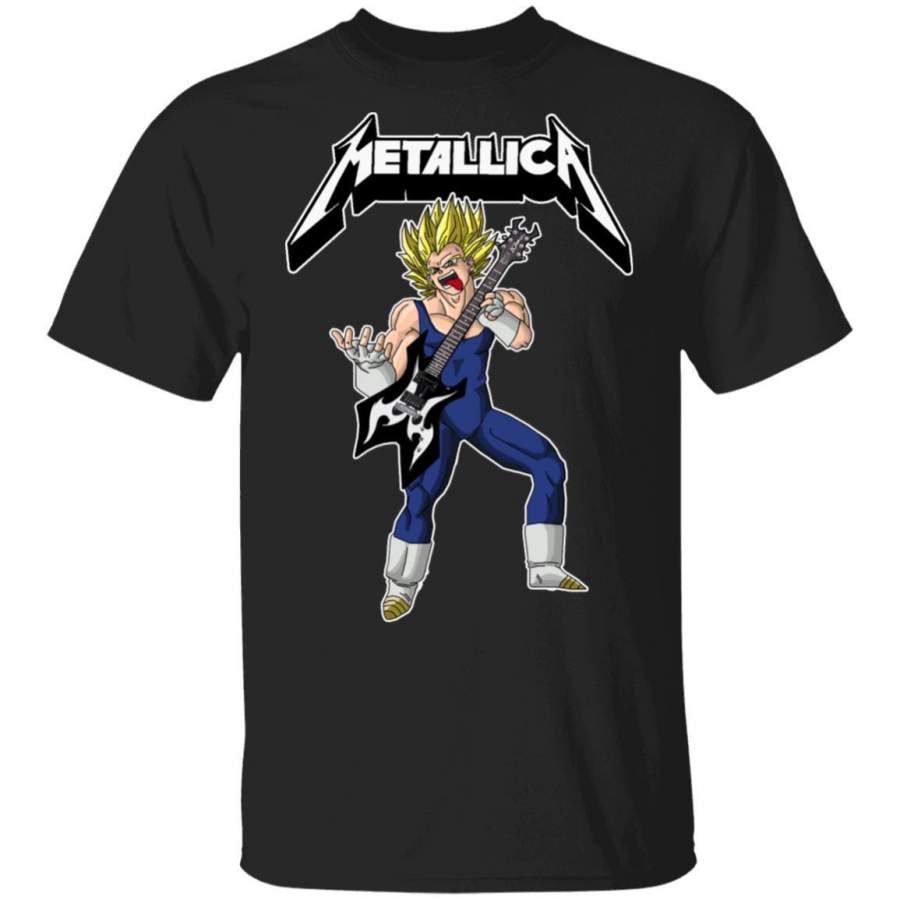 Vegeta Playing Metallica T-Shirt Dragon Ball Rock Tee MT05