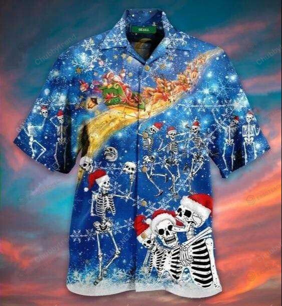 Dancing Skeletons On Christmas Hawaii Shirt Ha78070