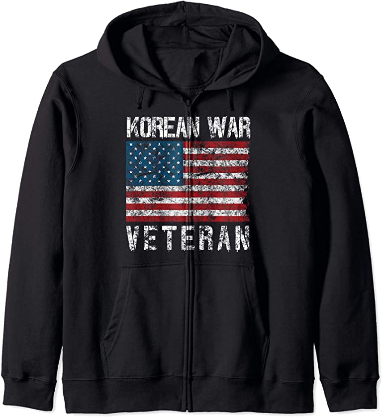 Vintage Korean War Veteran Zip Hoodie