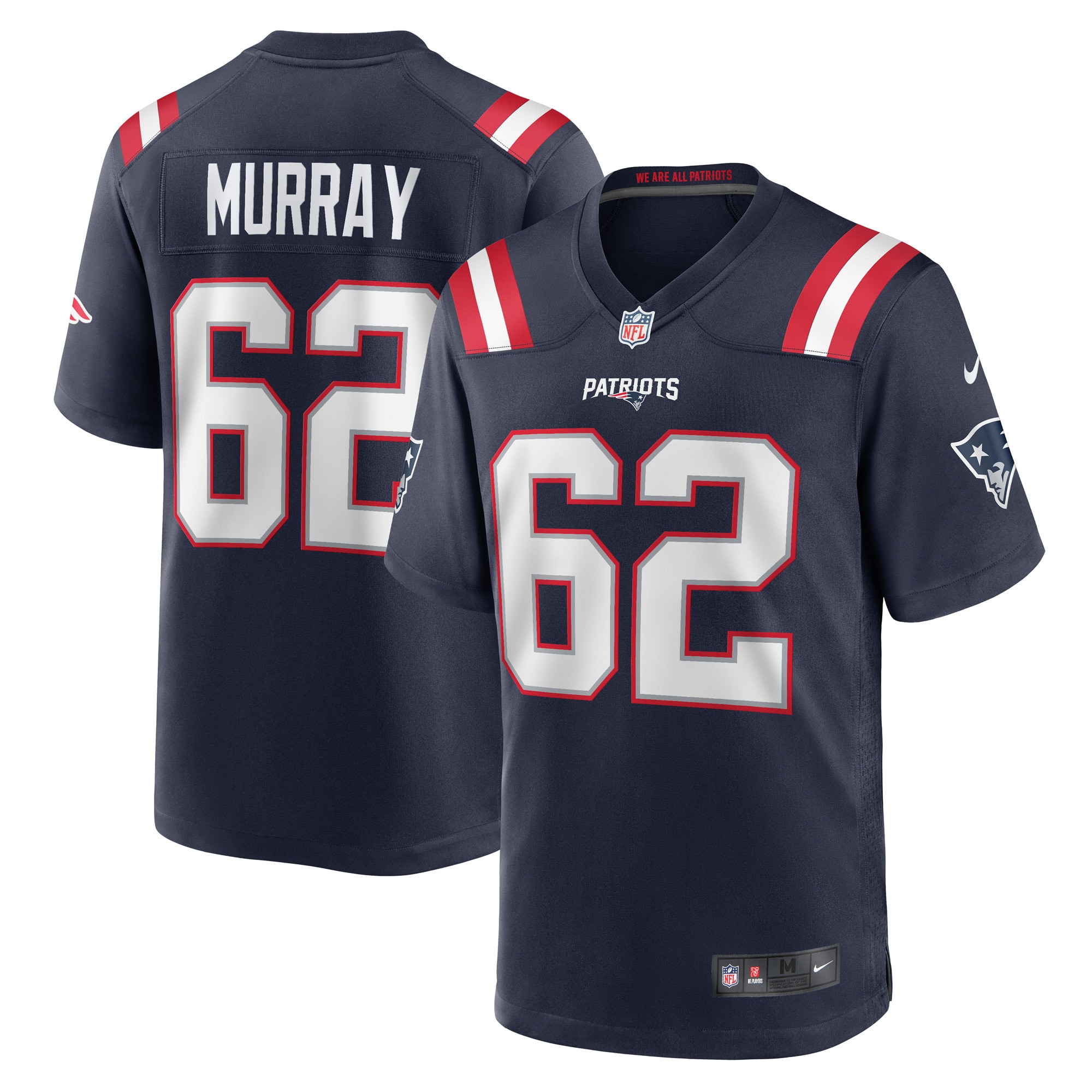 Men’s New England Patriots Bill Murray Navy Game Player Jersey