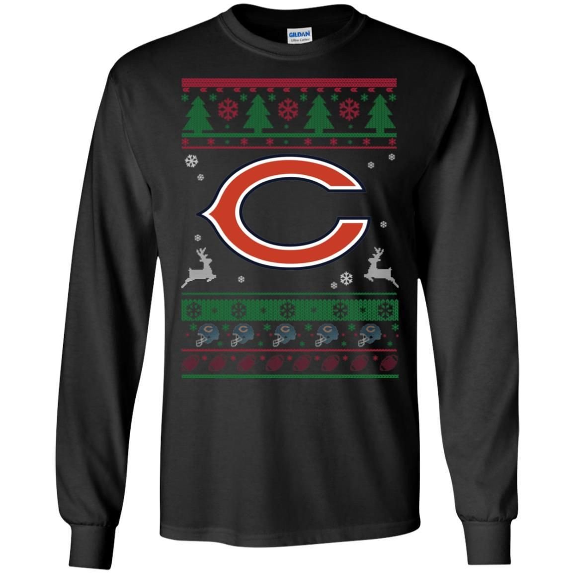 Chicago Bears Logo Football Teams Ugly Christmas Sweater Men Long SLeeve Shirt