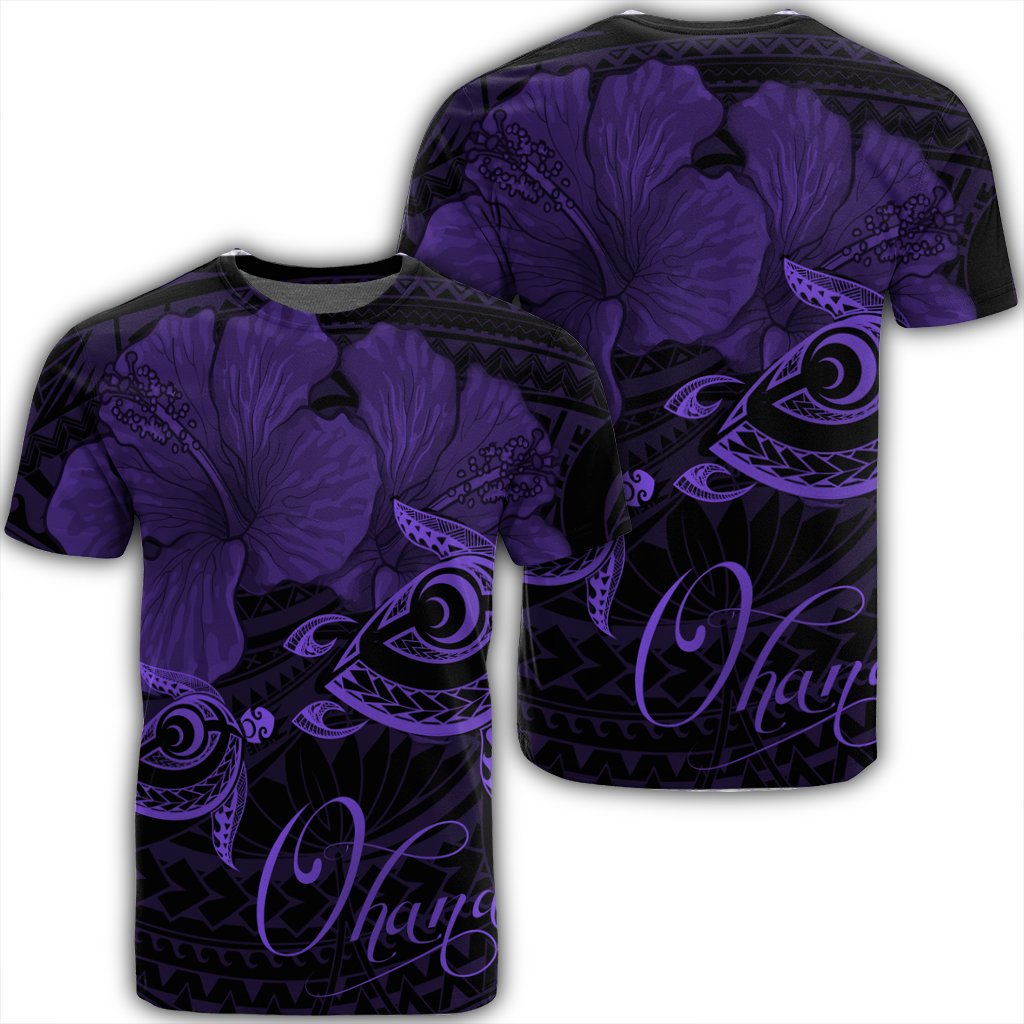 Hawaiian Turtle Ohana Hibiscus Poly Purple Ah Ha29523