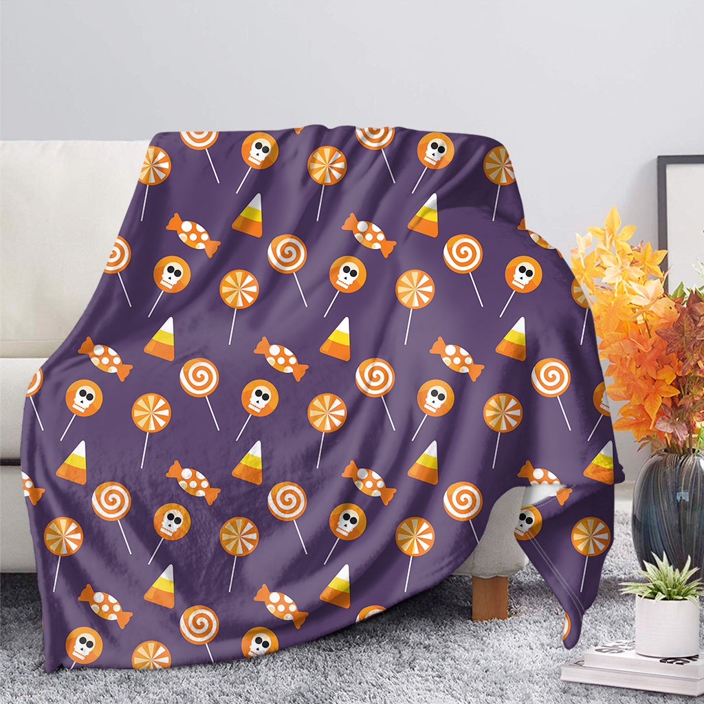 Cute Halloween Candy Pattern Print Blanket