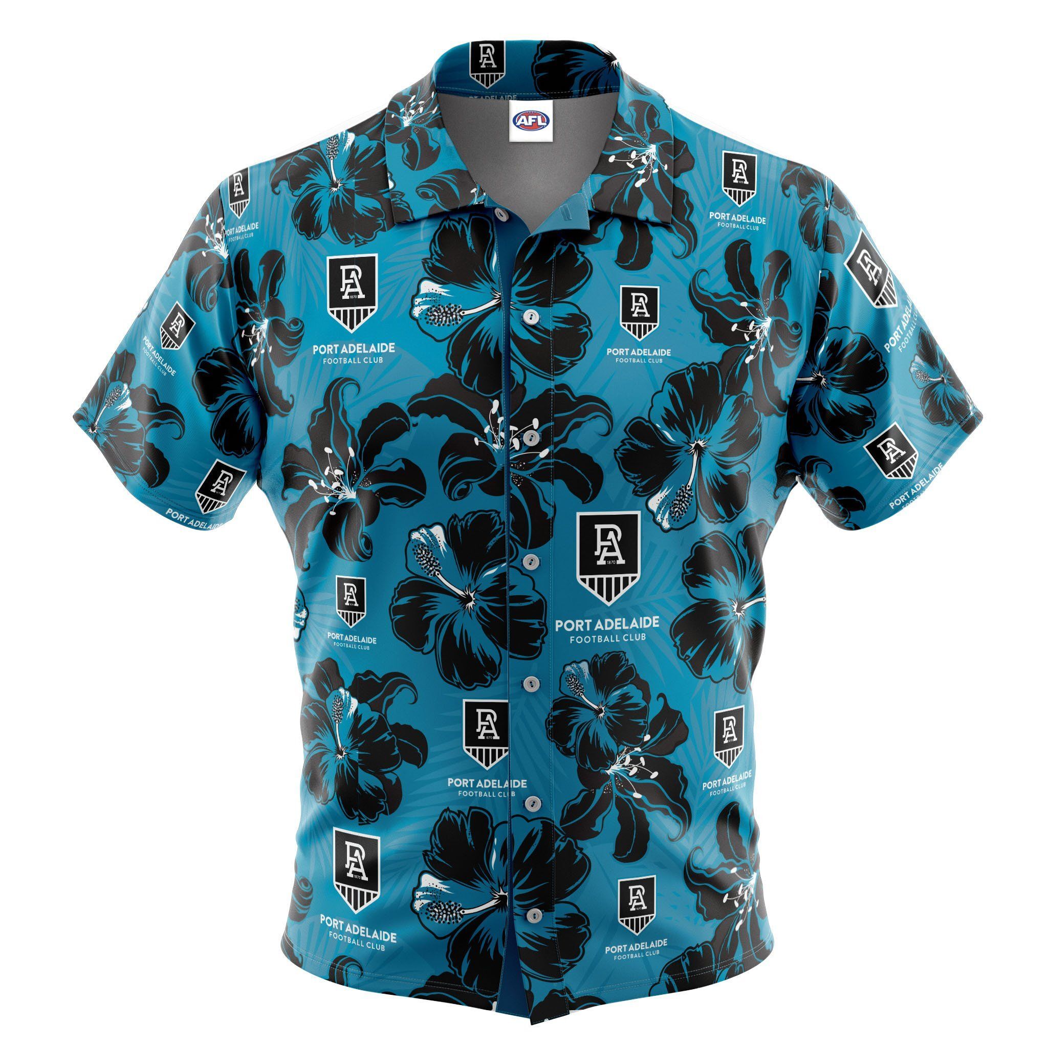 Afl Port Adelaide ‘Floral’ Hawaiian Shirt