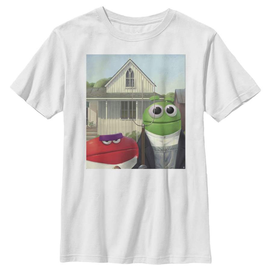 Ask the StoryBots Boy’s Boop & Beep American Gothic Portrait  T Shirt