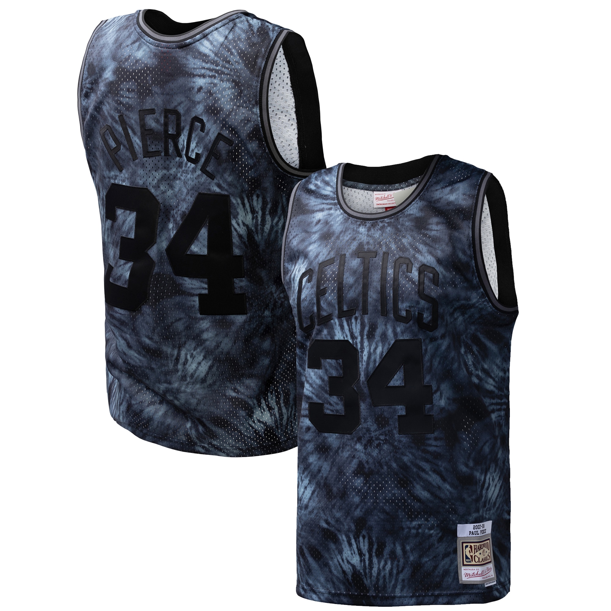 Paul Pierce Boston Celtics Mitchell & Ness Hardwood Classics 2007/08 Tie-Dye Swingman Jersey – Black