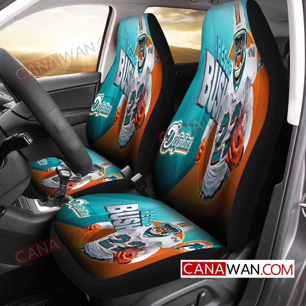 Miami Dolphins Style015 3D Customized Personalized Car Seat Cover