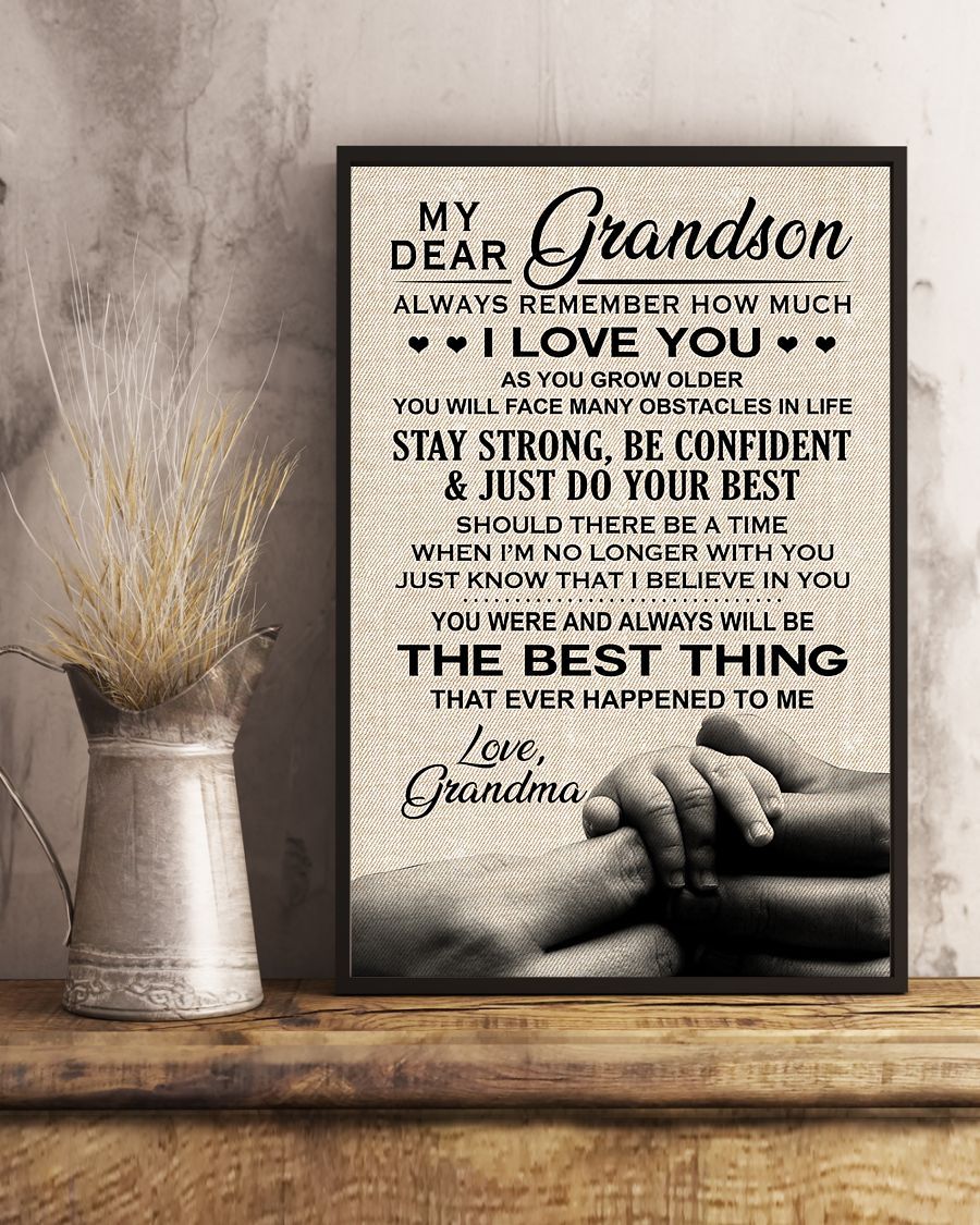 Personalized My Dear Grandson – Love, Grandma Stay Strong Be Confident ...