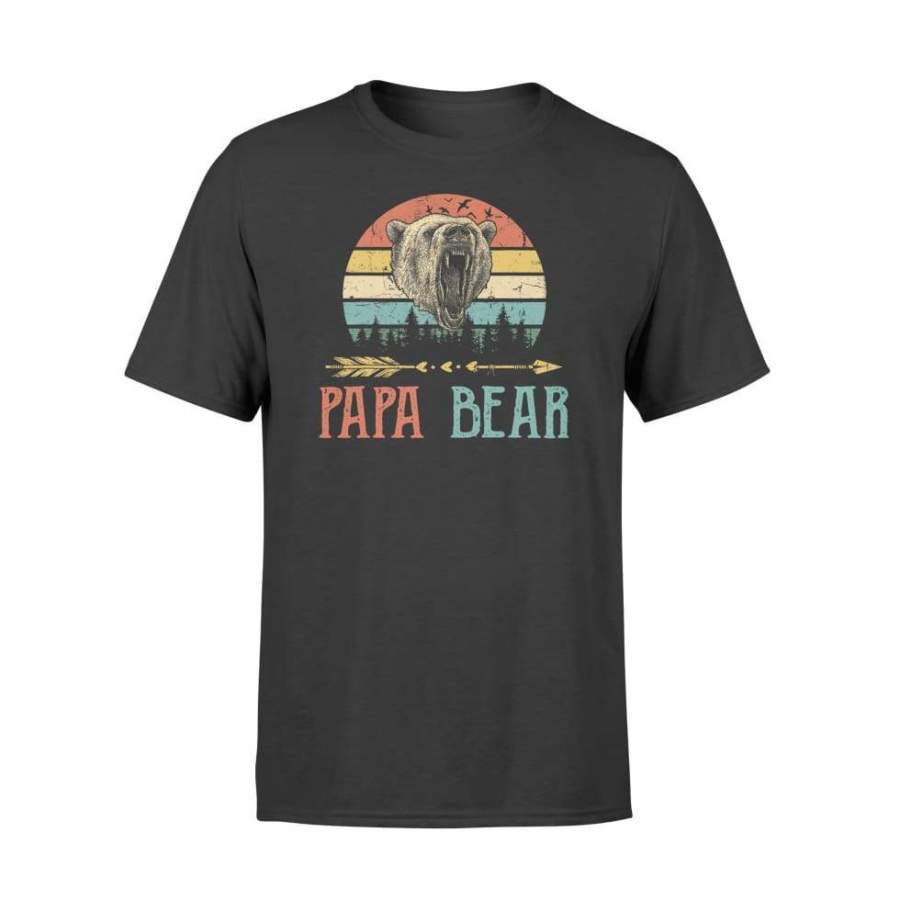 Papa Bear Vintage Daddy Wildling Father’s Day – Standard T-shirt