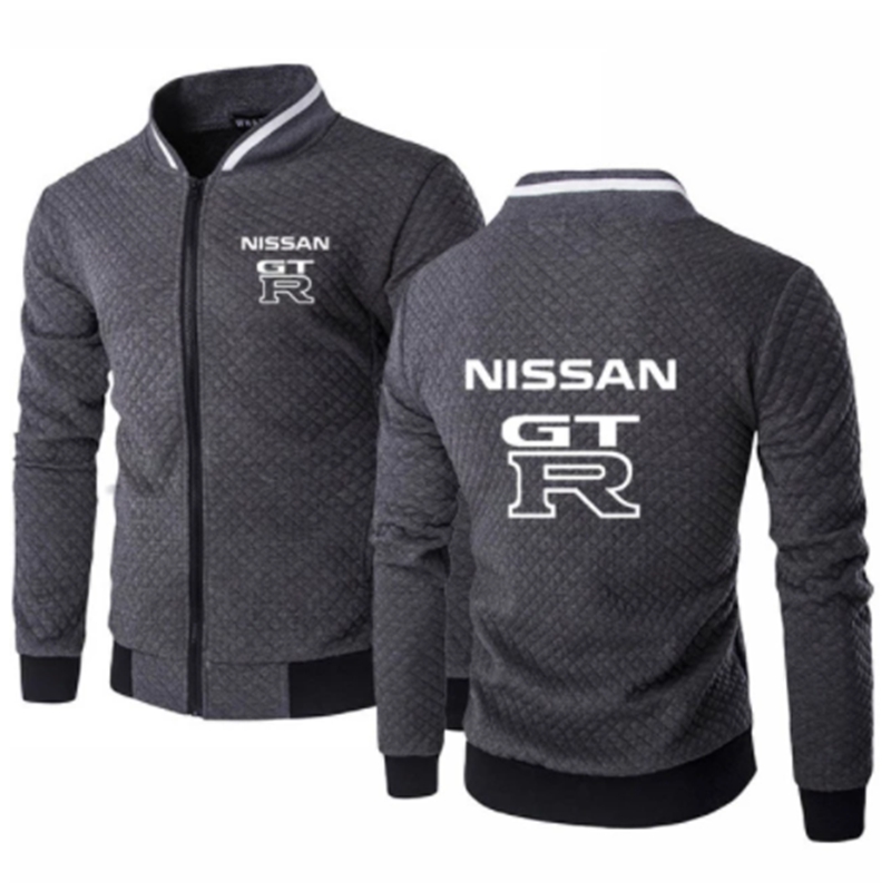 Spring Autumn Mens Sweatshirts Nissan GTR Car Logo Jacket Long Sleeve Sportswear Casual Zipper Hoody Male Tops Clothing 5 Colors alx