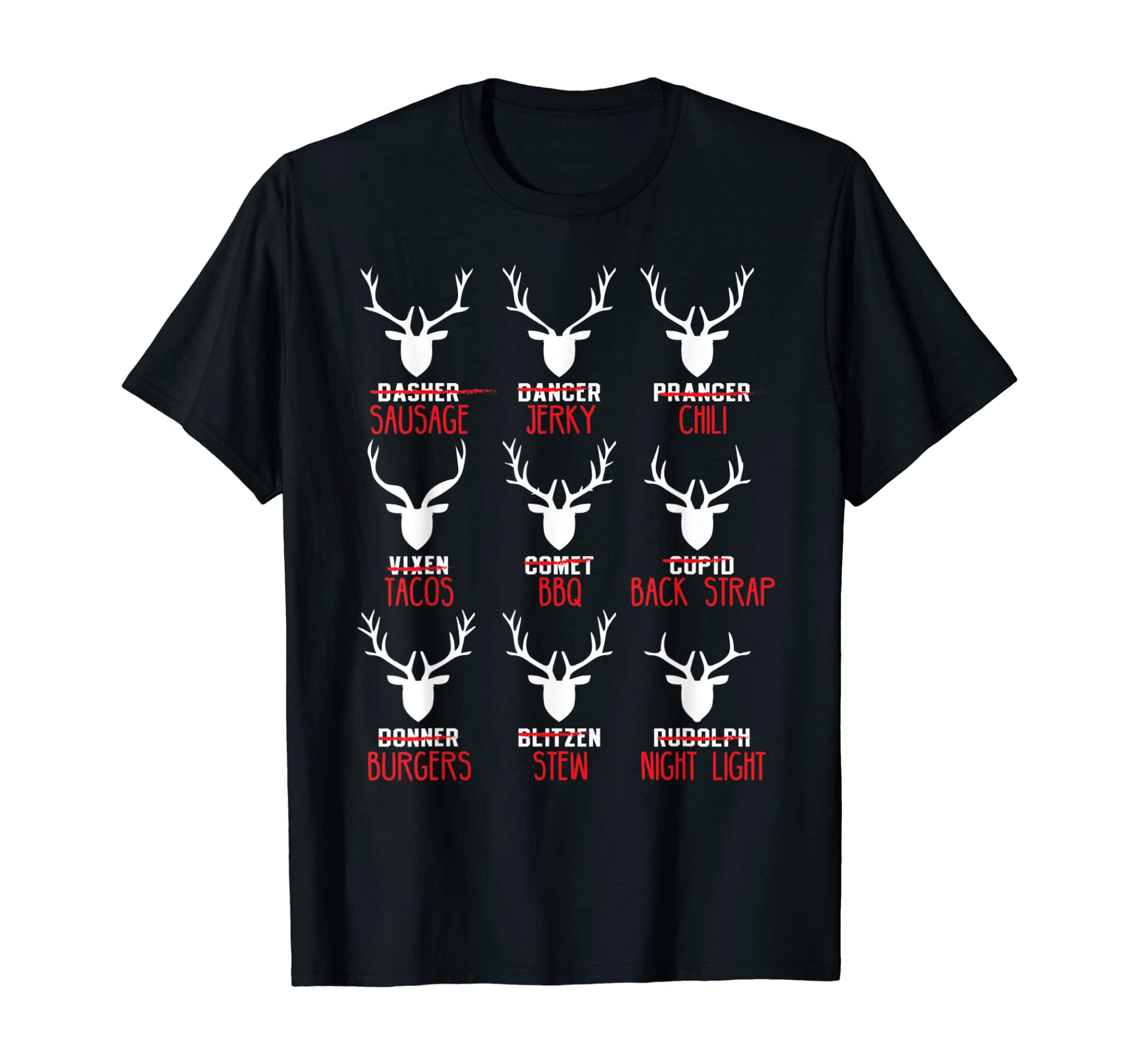 Funny Deer Design – Hunters All Of Santa’S Reindeer Design T-Shirt