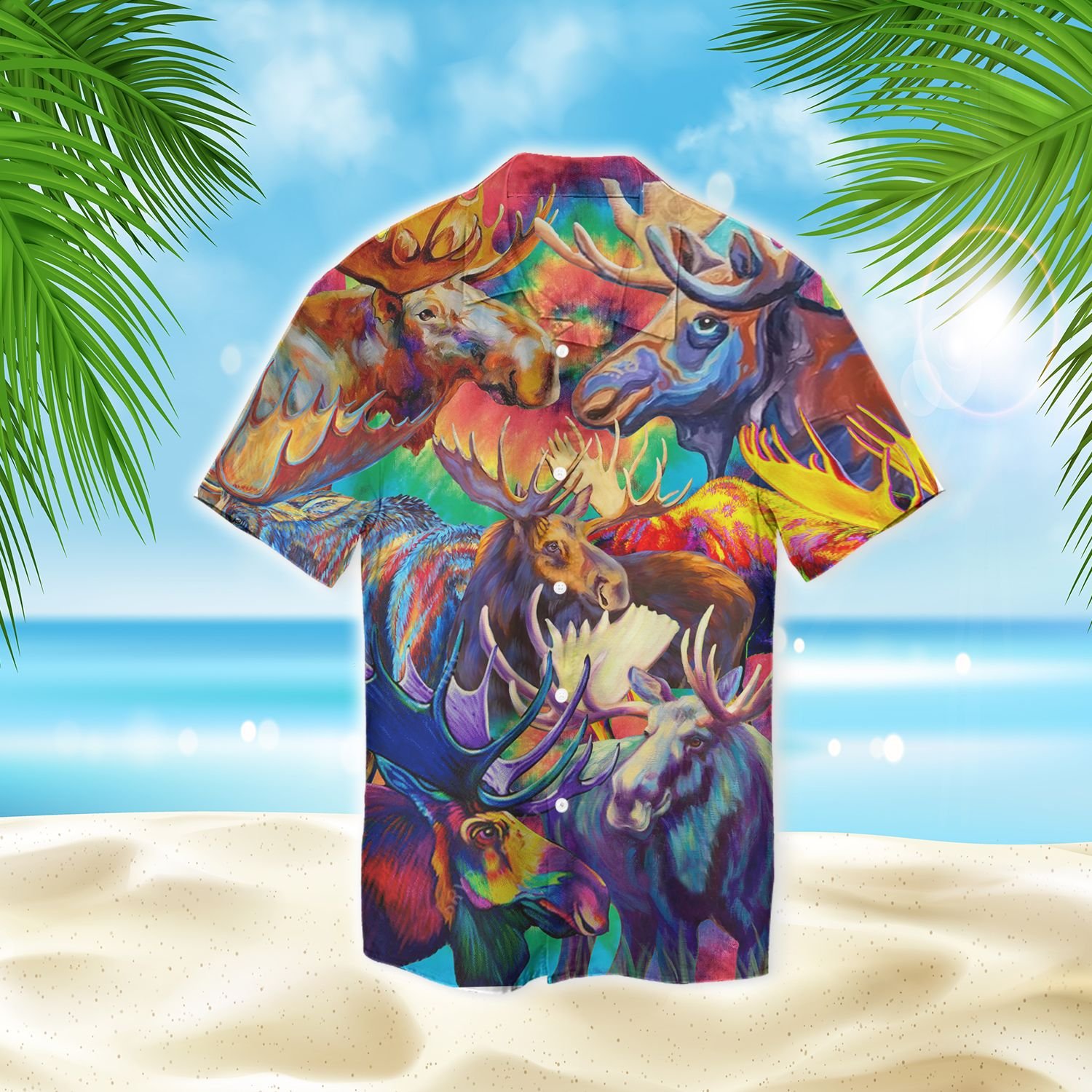 Corlorful Mooses Hawaii Shirt Ha7345