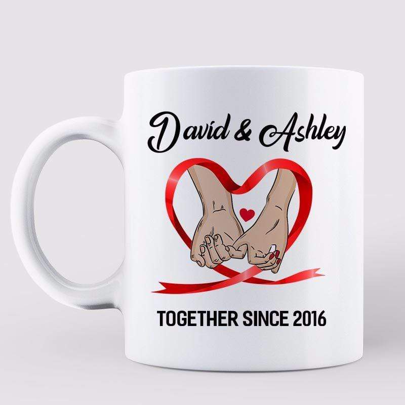 Couple Together Since Hand In Hand Personalized Mug