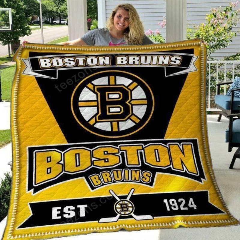 Boston Bruins Quilt Blanket 09