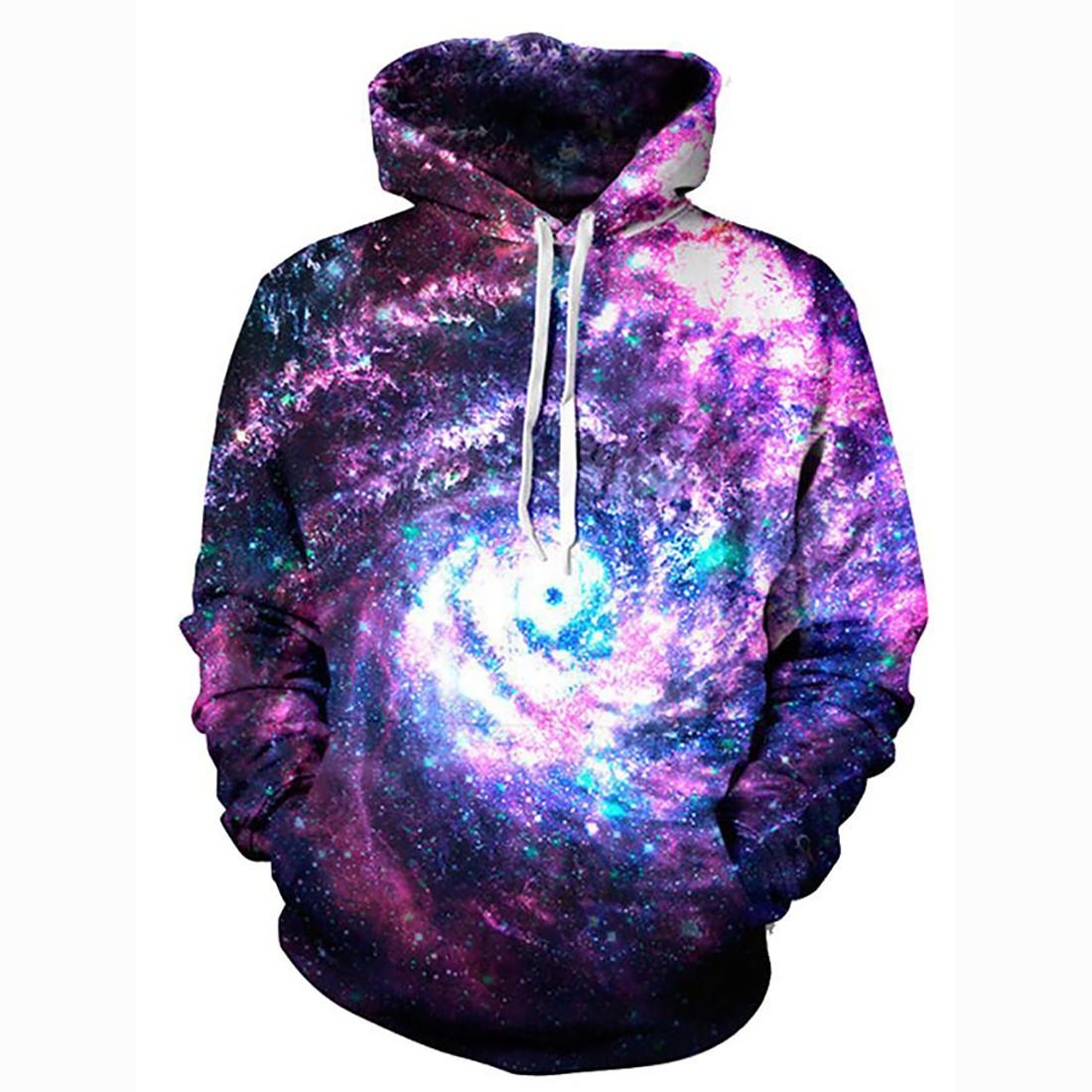 3D Printed Galaxy Hoodie – Hooded Basic Loose  Jacket Pullover