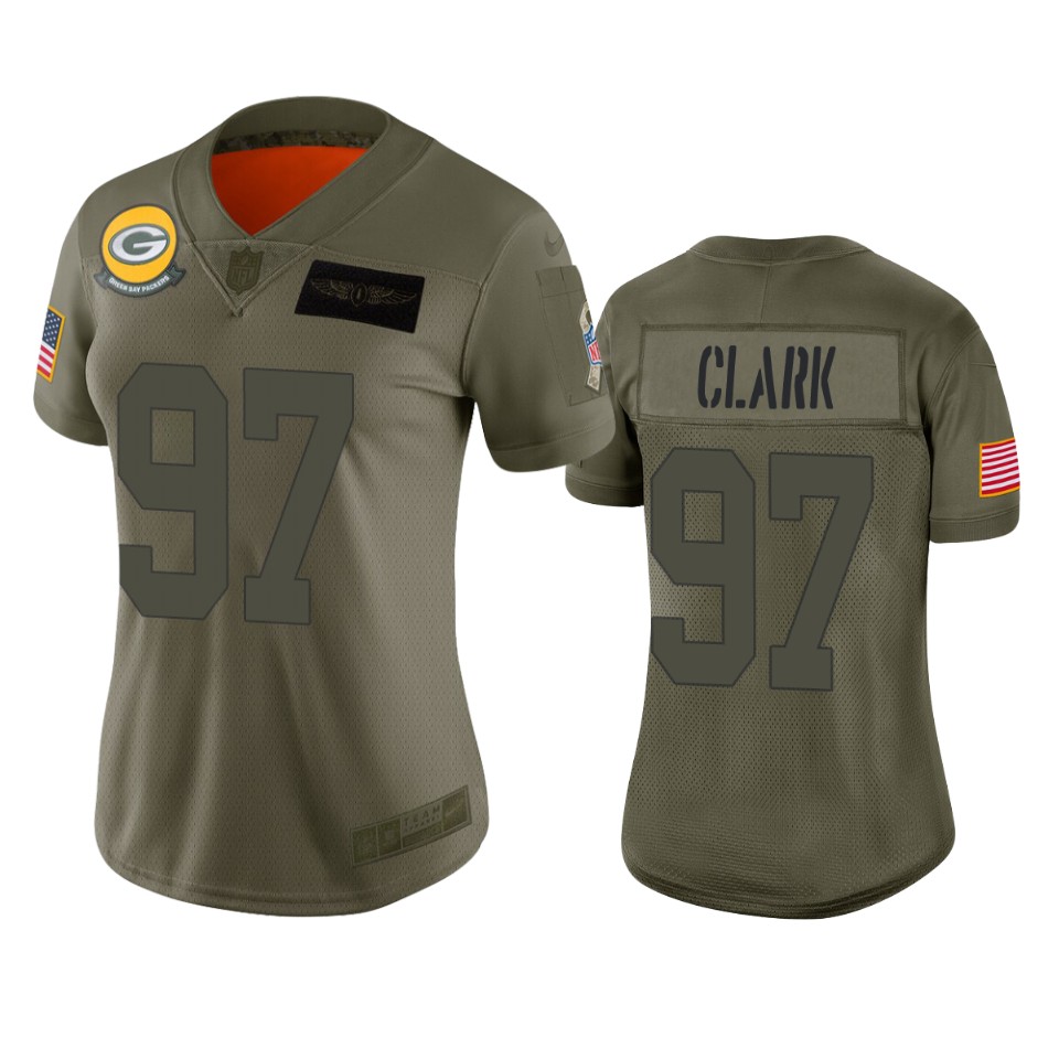 Womens Green Bay Packers Kenny Clark Camo 2019 Salute To Service Limited Jersey