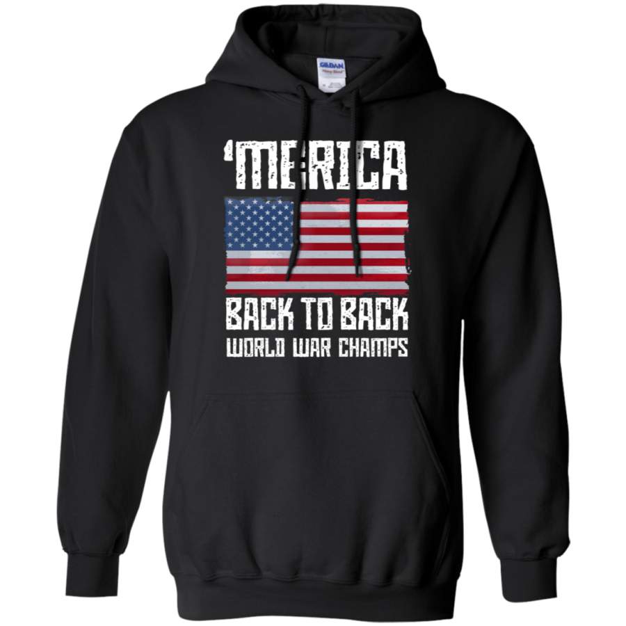 Lobo Performance Gear ‘Merica Back to Back World War Champs black Pullover Hoodie