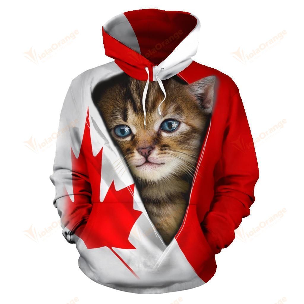 Canada Kitten Cat Unisex 3D Hoodie All Over Print KMBFI