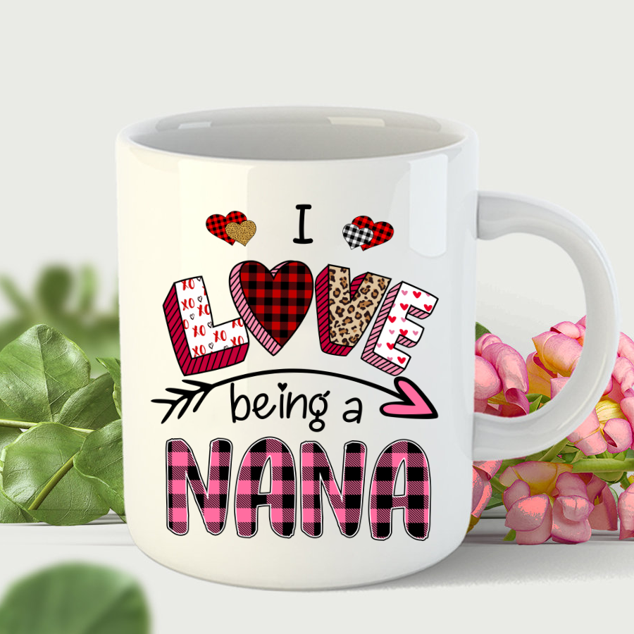 Personalized I Love Being Nana Art Mug