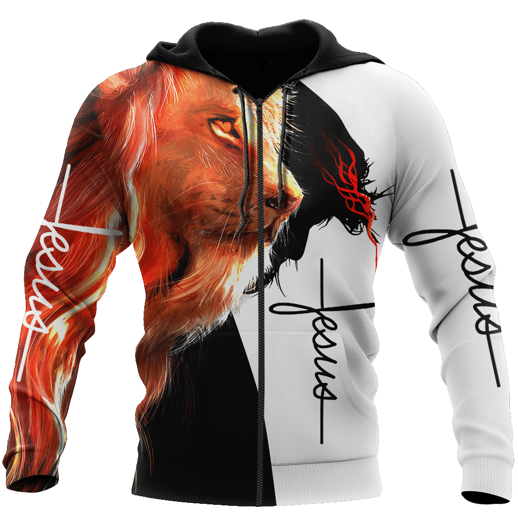 Viticstoreac Easter Lion Jesus Up Unisex 3D Zip Hoodie All Over Print Hzafz