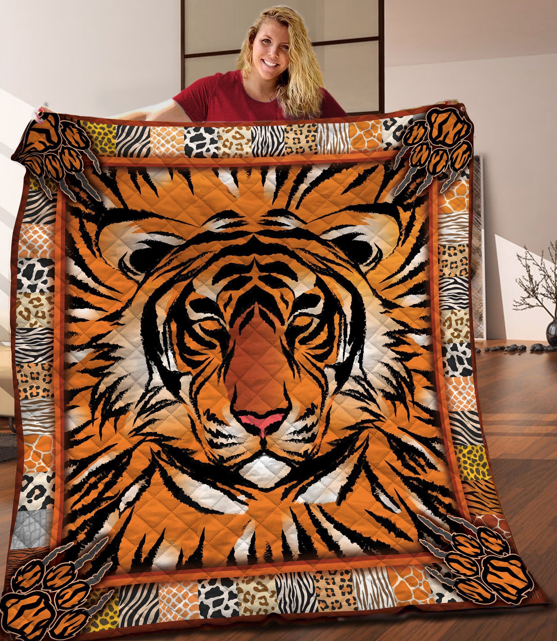 Tiger Quilt Blanket C9B270203TA